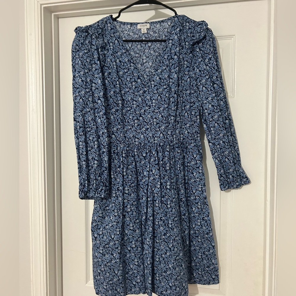 J. Crew Blue Floral Dress